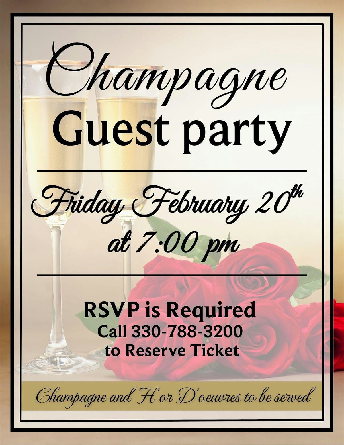 Champagne Guest Party February 20th