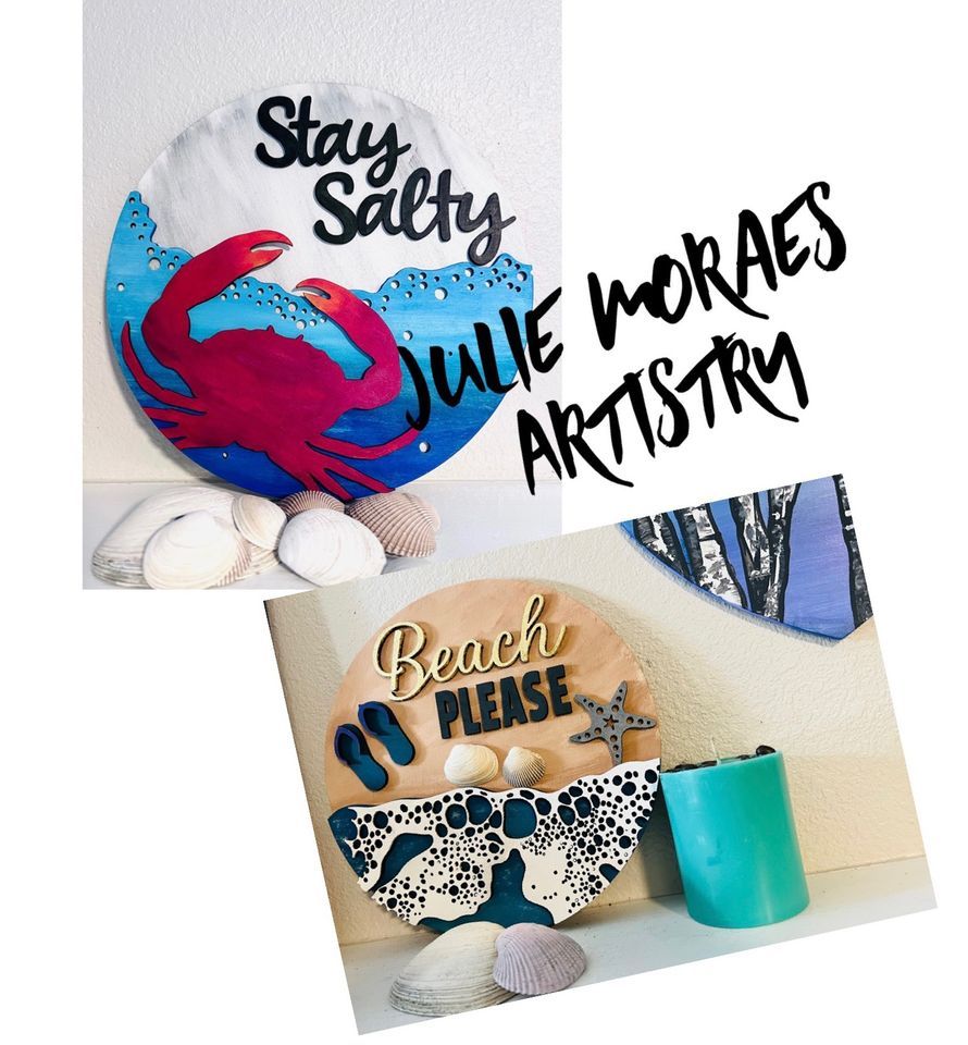 BEACH PLEASE OR STAY SALTY SIGN PAINTING CLASS, Turnagain Arts