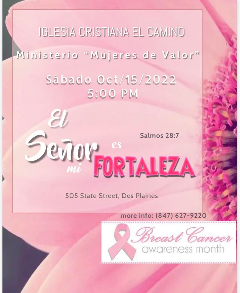Mujeres de Valor- ✨?Prevención del Cancer de mama??, Iglesia Cristiana El Camino, Des Plaines, October 15 2022 Mujeres de Valor- ✨?Prevención del Cancer de mama??, Iglesia Cristiana El Camino, Des Plaines, October 15 2022