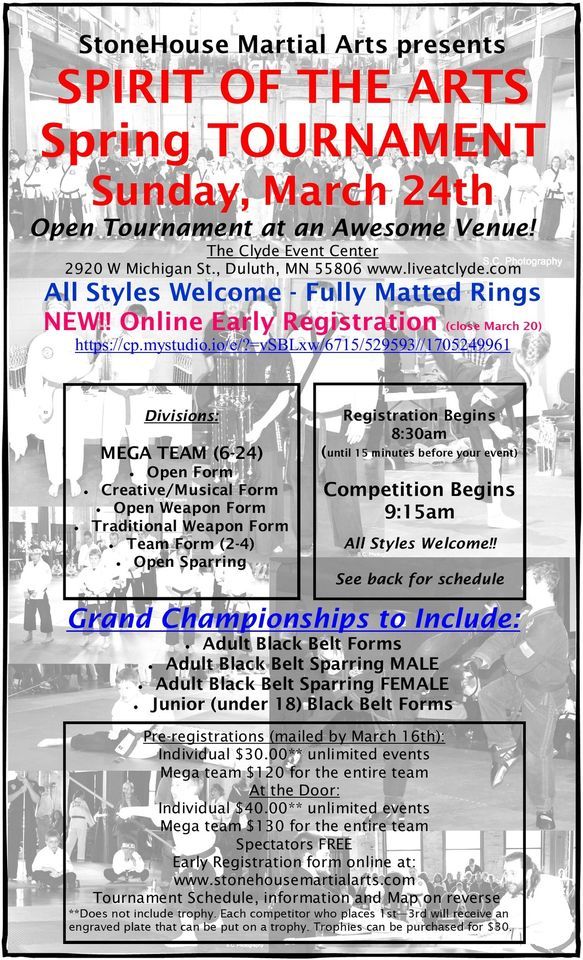 Spirit of the Arts Spring Open Tournament, Clyde Iron Works, Duluth, 24