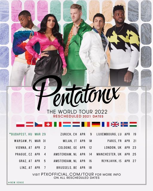 Pentatonix The World Tour London Uk Eventim Apollo London April 23 To April 24 Allevents In Pentatonix Tour Schedule 2022