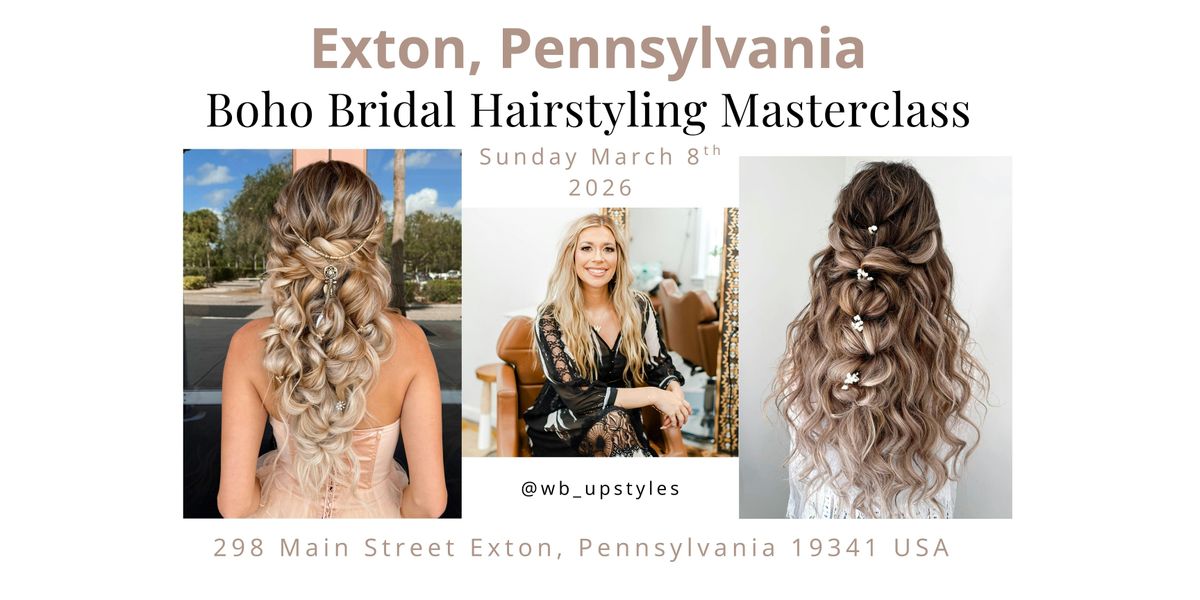 Exton, PA  Bridal Hairstyling Masterclass, 8 March | Event in Exton | AllEvents