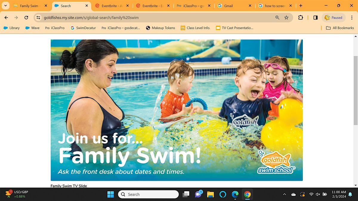 Friday Goldfish Family Swim | Event in Decatur | AllEvents