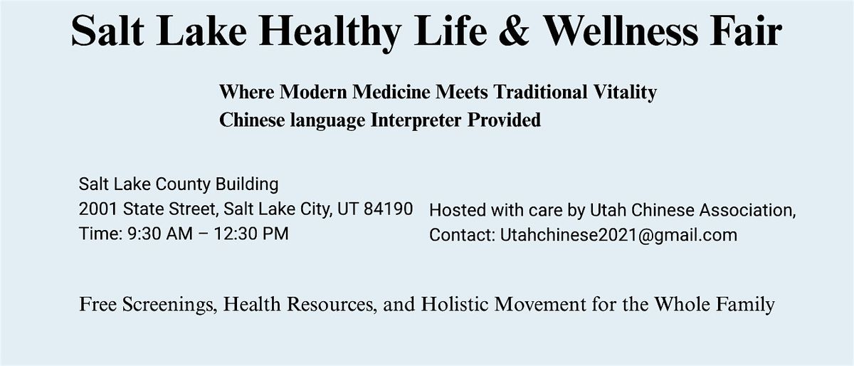 Healthy Menu Examples Salt Lake Healthy Life & Wellness Fair ( Free Chinese Health Food ...