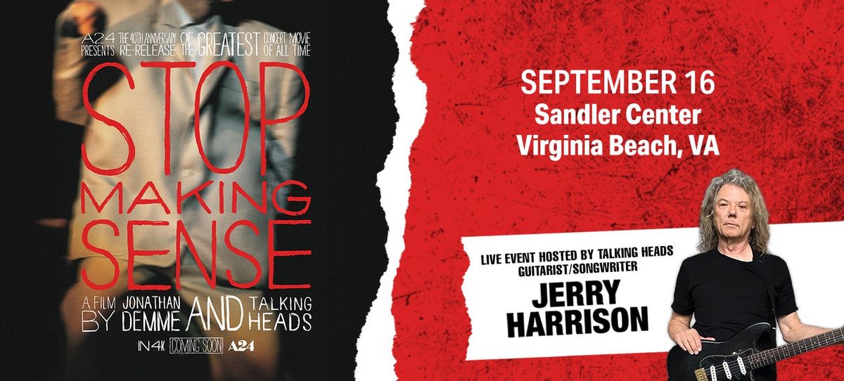 STOP MAKING SENSE: A Film by Jonathan Demme and Talking Heads, 22 November | Event in Clearwater | AllEvents