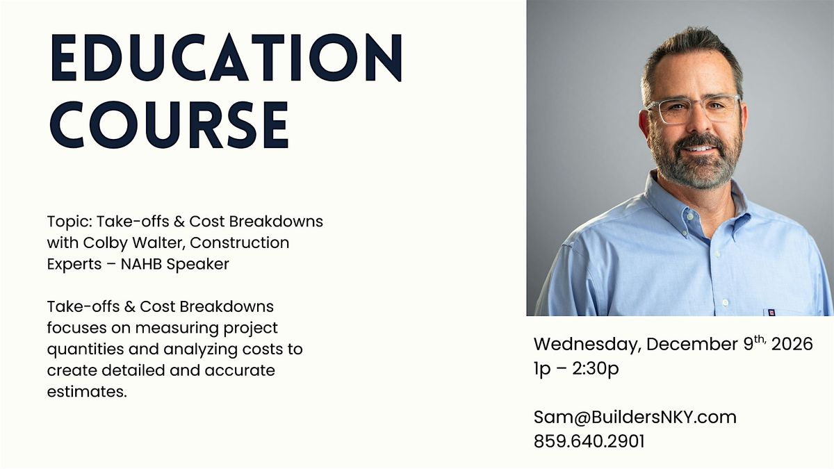 Take-offs & Cost Breakdowns, 9 December | Event in Erlanger | AllEvents