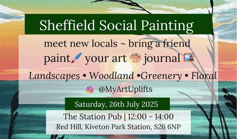 26th July Social Art 🎨 Paint 🥂 Sip 🍡 Nibble Sheffield , 26 July | Event in Todwick | AllEvents