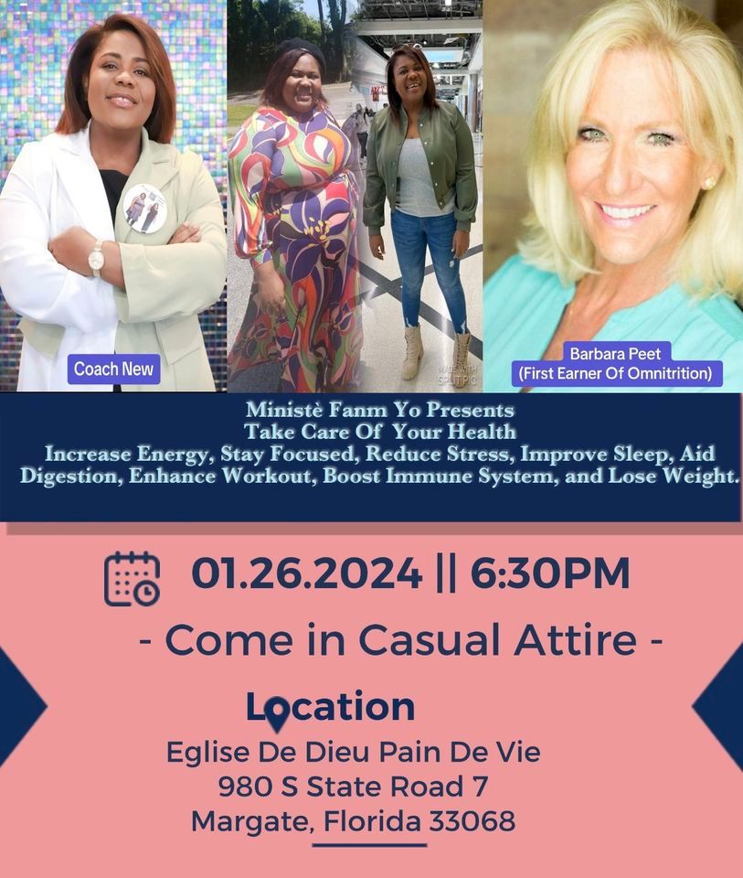 Take care of your health, Eglise de Dieu Pain de Vie, Margate, January