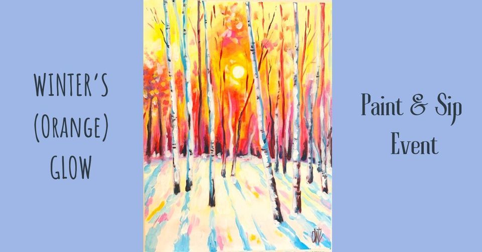 Paint & Sip Night Winters Orange Glow in St.Ives (Cambs), Slepe Hall Hotel St Ives, Comberton