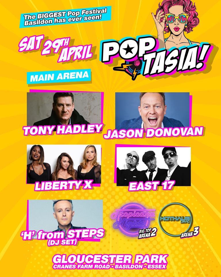 POPTASIA The Biggest Pop Festival Basildon has ever seen, 29 April | Event in Basildon | AllEvents.in