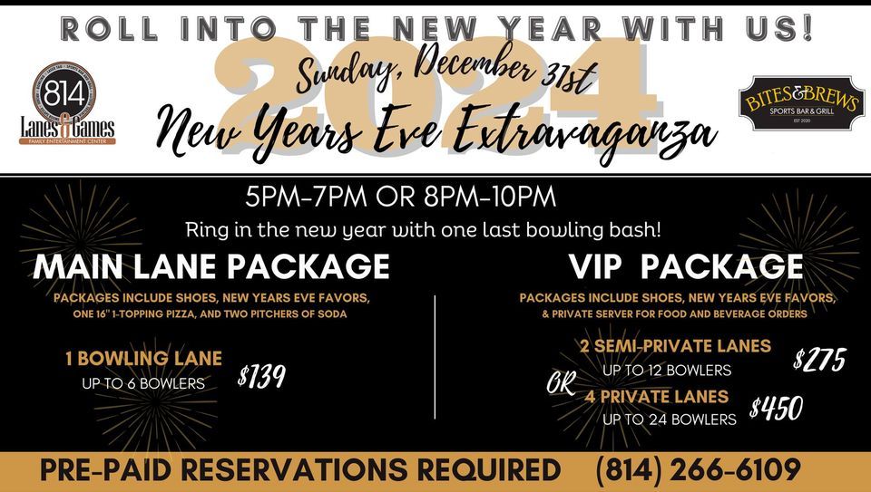 Johnstown 814 NYE Bowling , 814 Lanes and Games, Ferndale, December 31