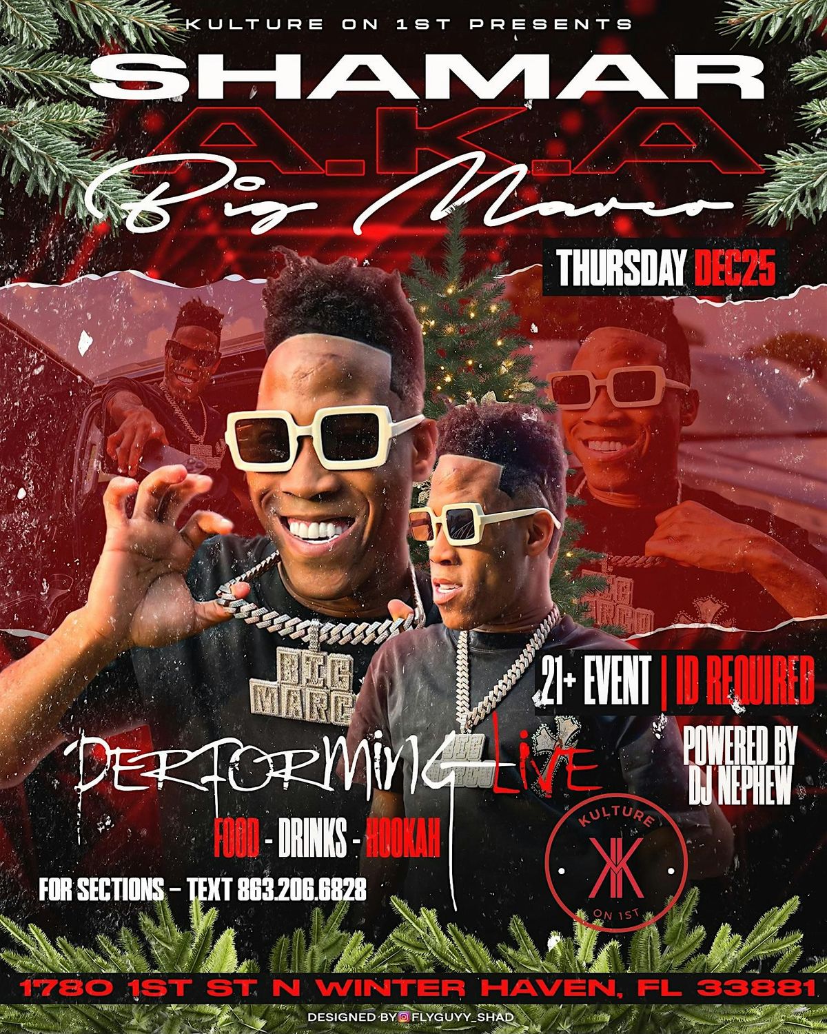 Shamar AKA “Big Marco” @ KULTURE ON 1ST, 25 December | Event in Winter Haven | AllEvents