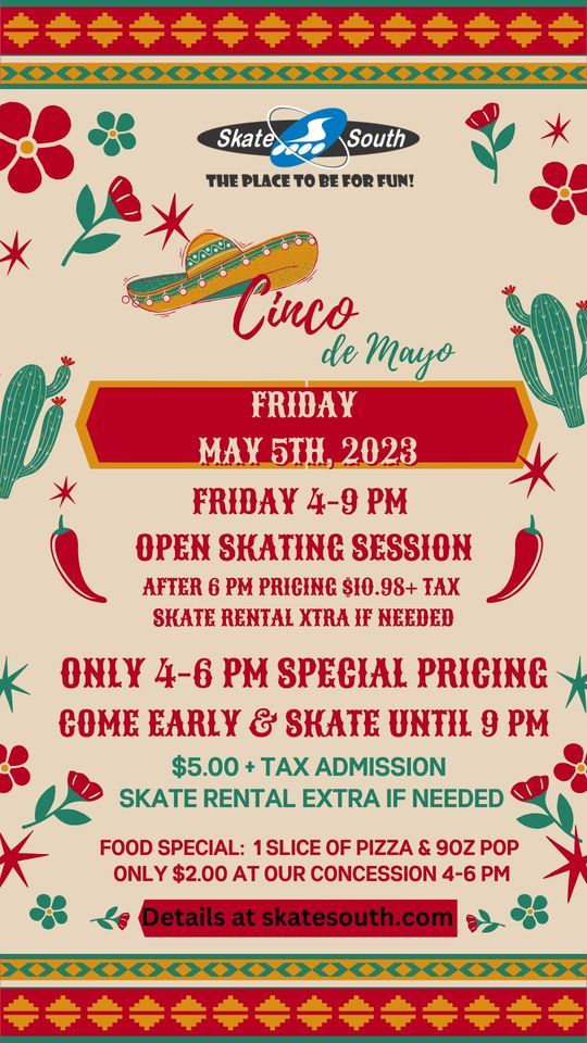 Cinco De Mayo Special at Skate South, Skate South, Des Moines, May 5