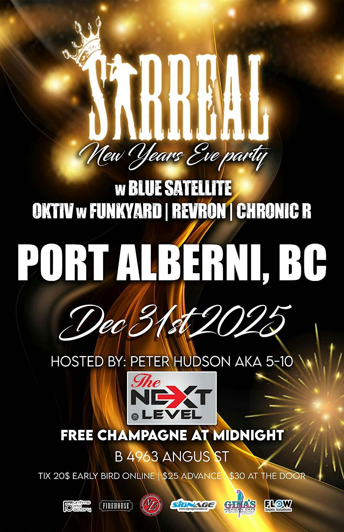 New Year’s Eve 2026 with Sirreal and Company, 31 December | Event in Port Alberni | AllEvents