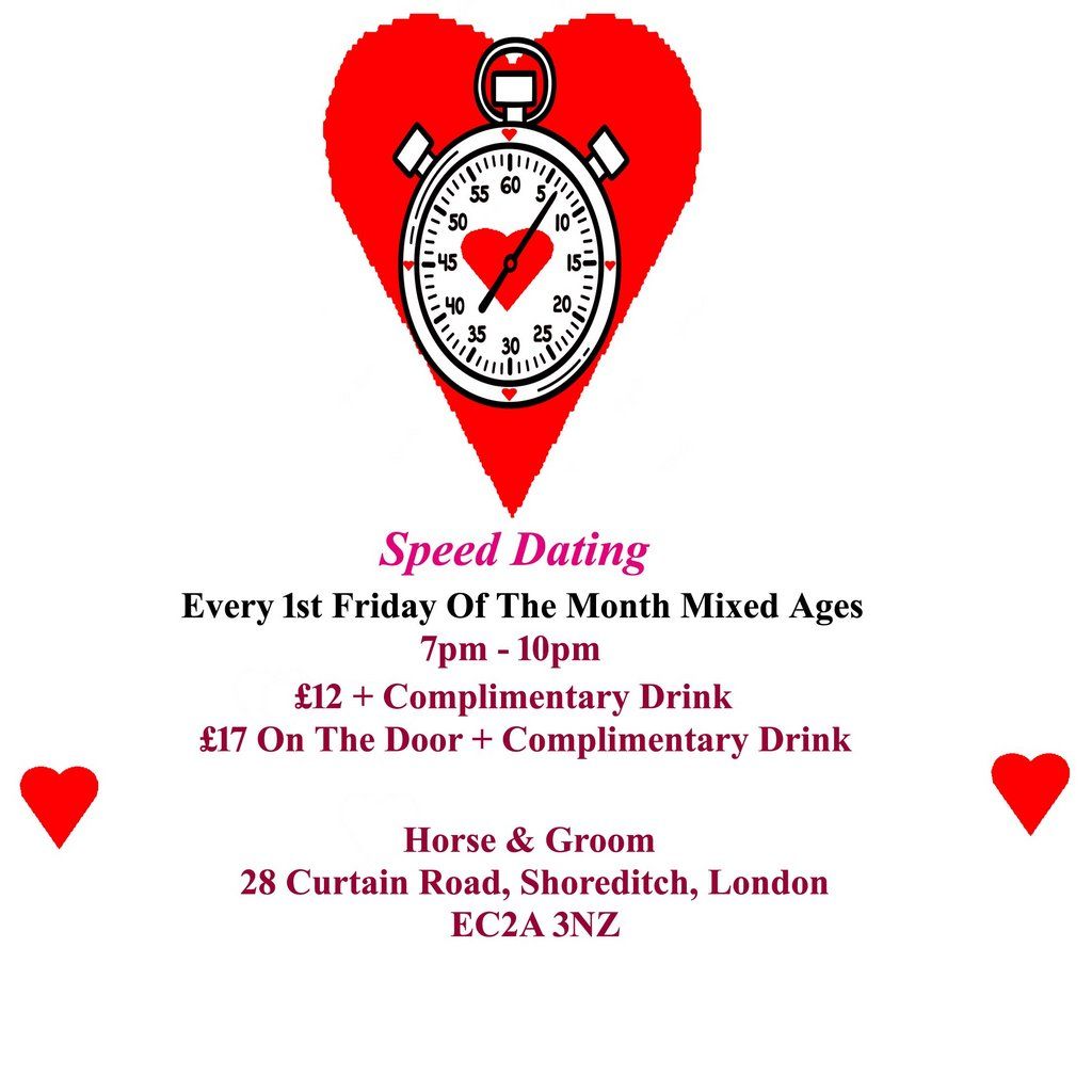Speed Dating.  Mixed Ages. Fridays, 2 January | Event in London | AllEvents