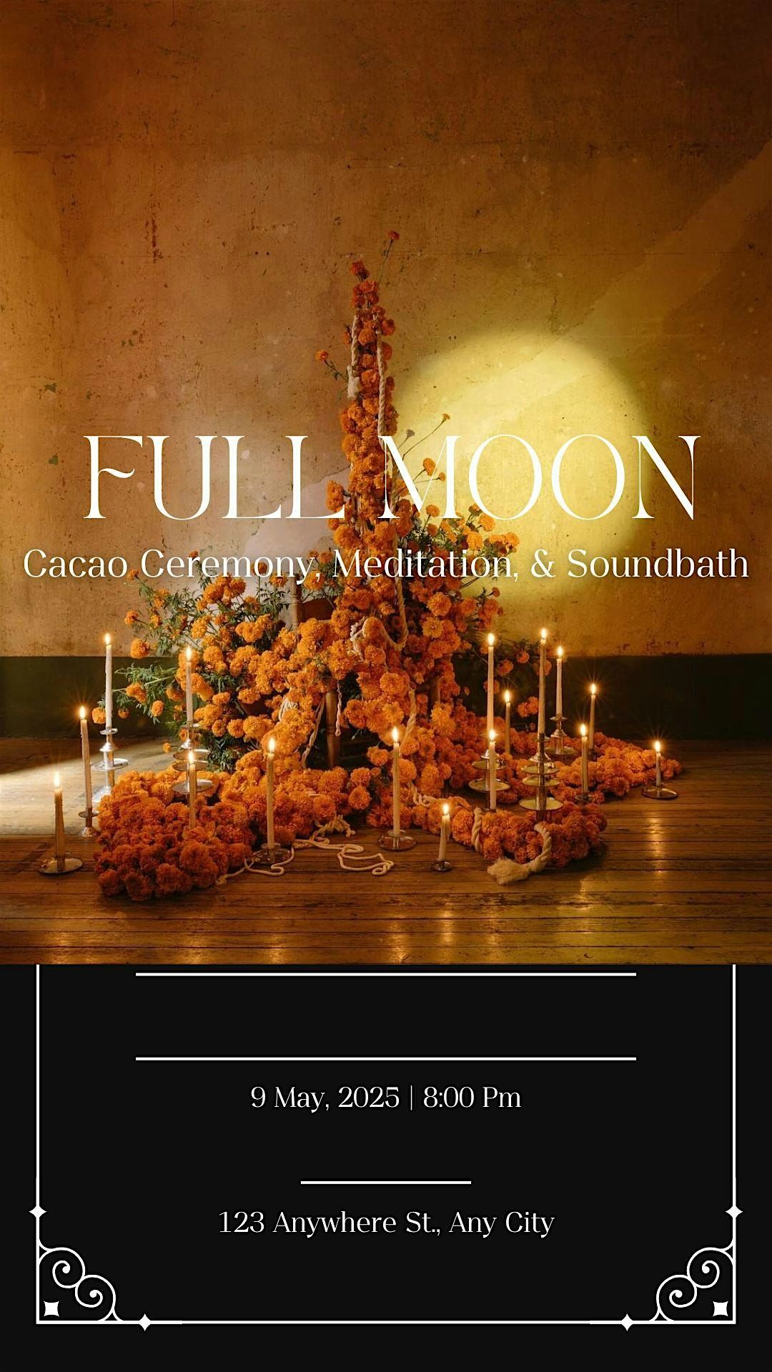Full Moon: Cacao Ceremony, Meditation, & Soundbath, 6 December | Event in Oakland | AllEvents