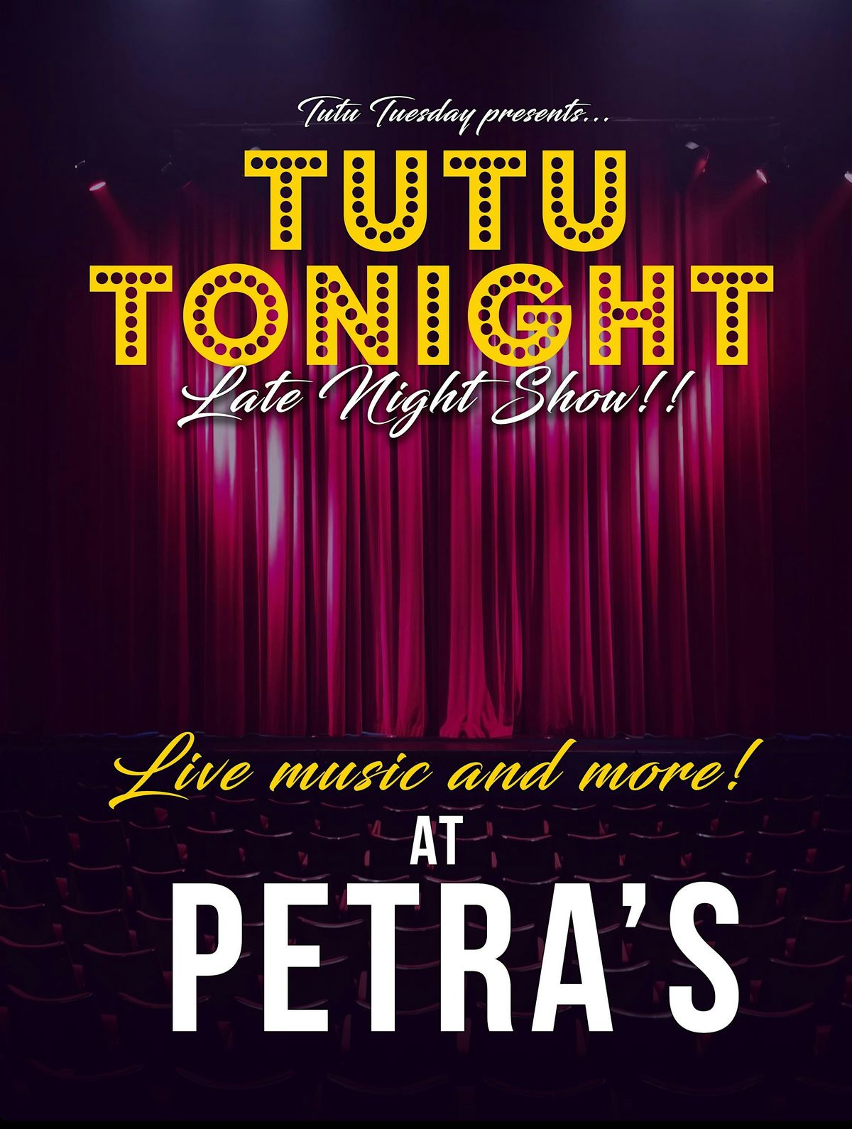 TutuTonight: Late Night Show!!, 9 December | Event in Charlotte | AllEvents