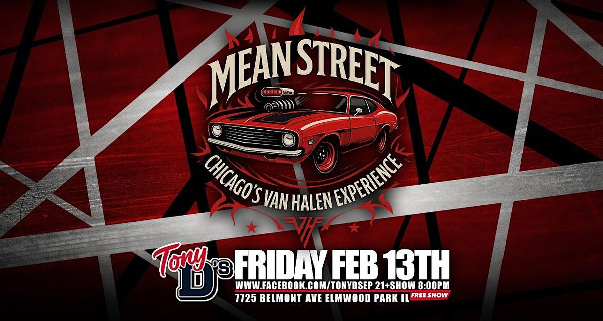 Van Halen Tribute Mean Streets at Tony D's, 13 February | Event in Elmwood Park | AllEvents
