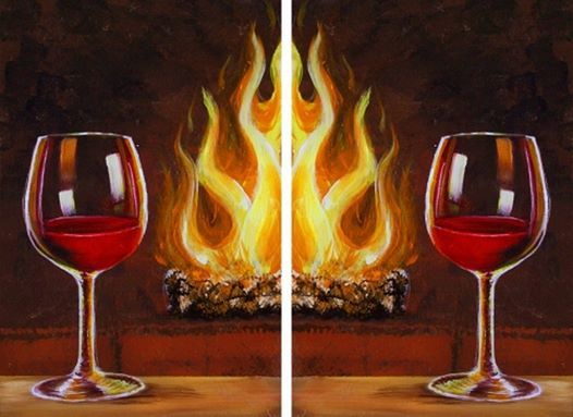 Wine By The Fireplace Partner Or Solo White Rock