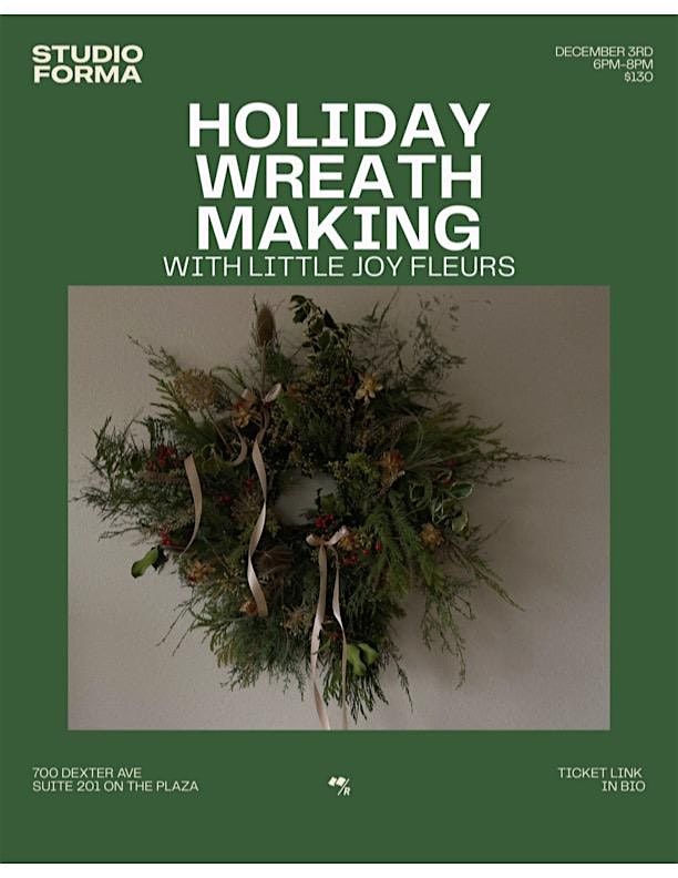 Holiday Wreath Making With Little Joy Fleurs, 3 December | Event in Seattle | AllEvents