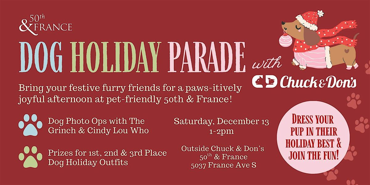 Dog Holiday Parade with Chuck & Don's 50th & France, 13 December | Event in Edina | AllEvents