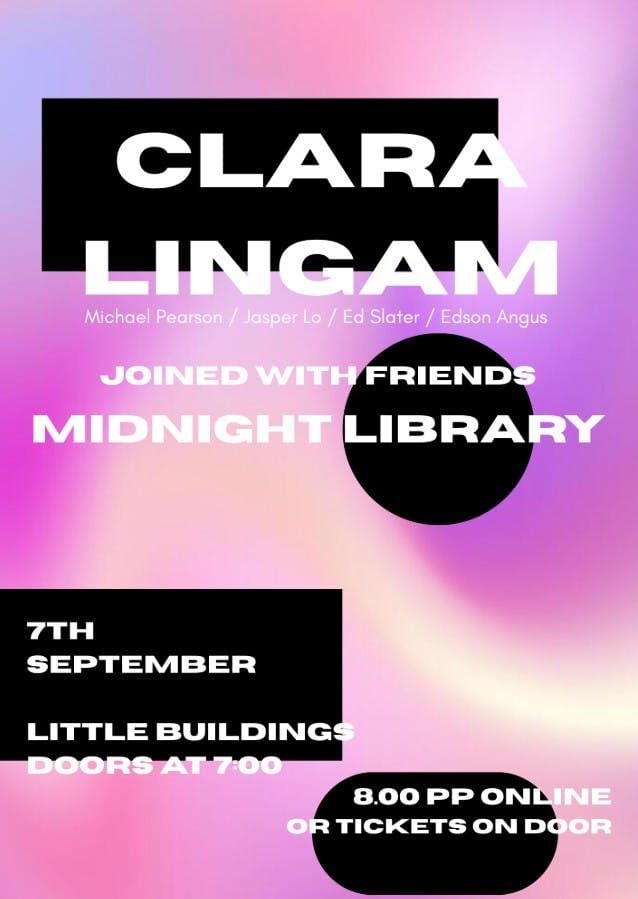 Clara Lingam//Midnight Library , 7 September | Event in Newcastle Upon Tyne | AllEvents