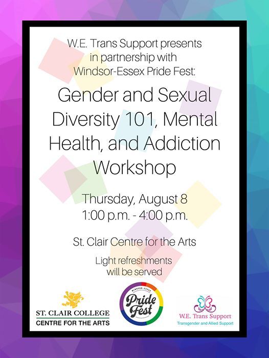 Gender Sexual Diversity 101 Mental Health Addiction Workshop At