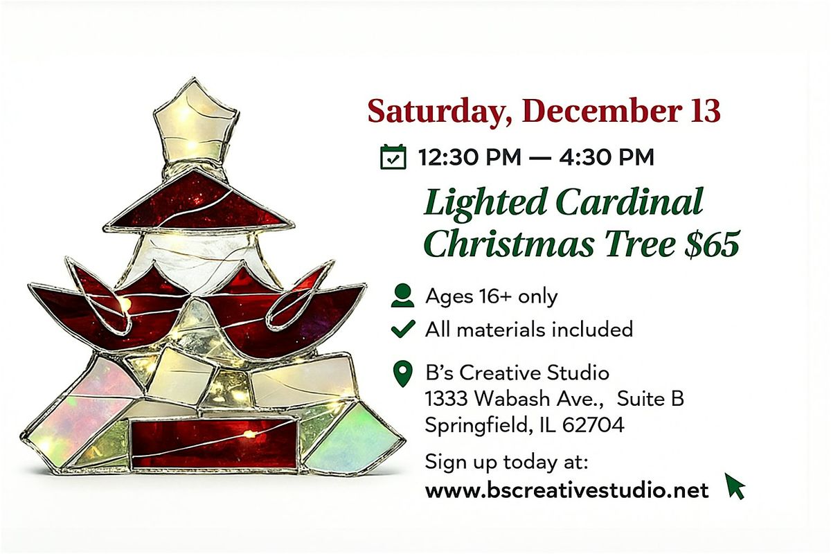 Stained Glass Lighted Cardinal  Christmas Tree, 13 December | Event in Springfield | AllEvents