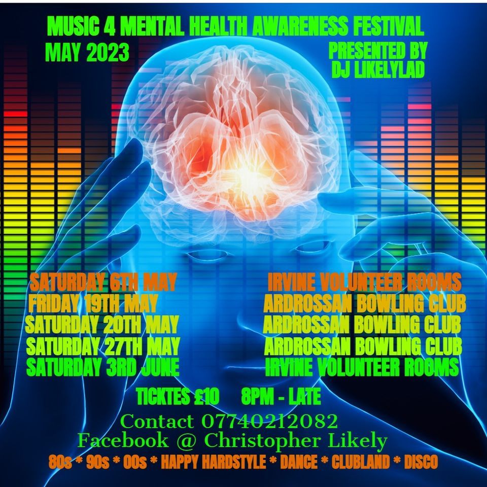 MUSIC 4 MENTAL HEALTH AWARENESS MAY 2023, Ardrossan Indoor Bowling Club