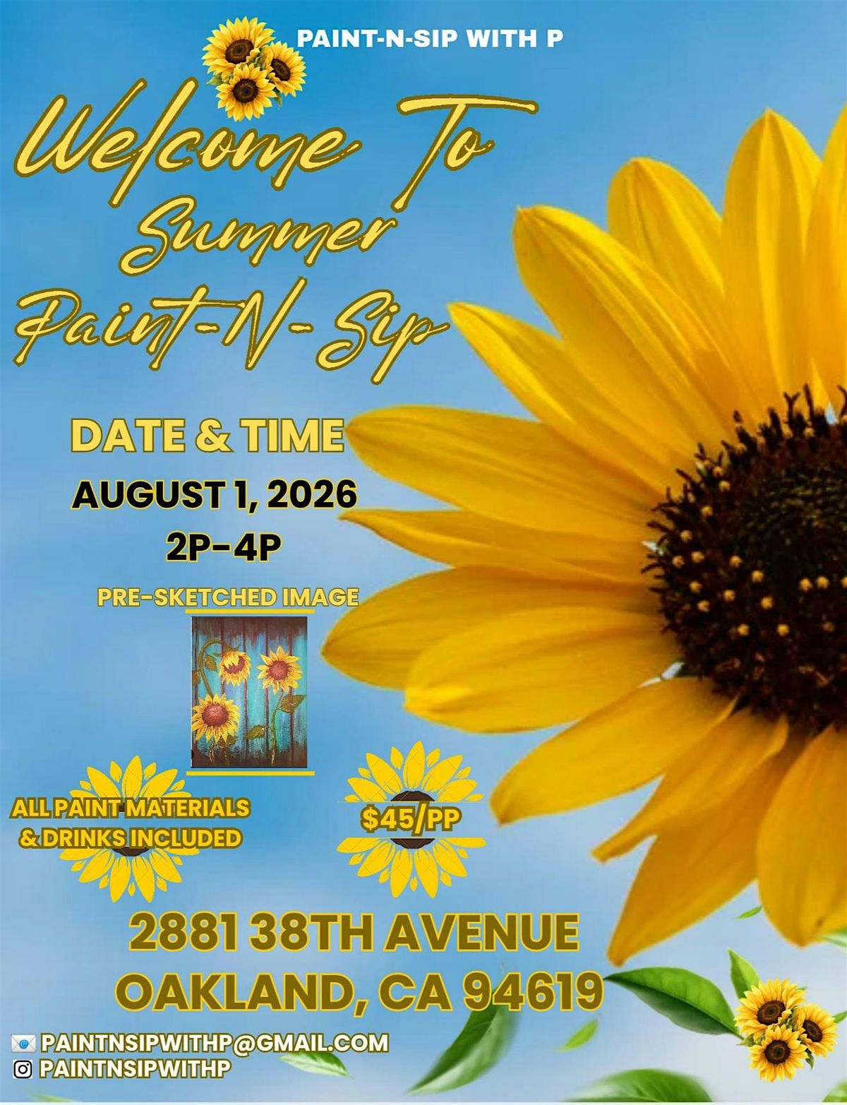 Welcome To Summer Paint-N-Sip!