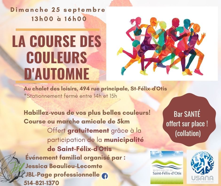 La Course des Couleurs dAutomne! , Chalet des Loisirs St Felix D Otis
