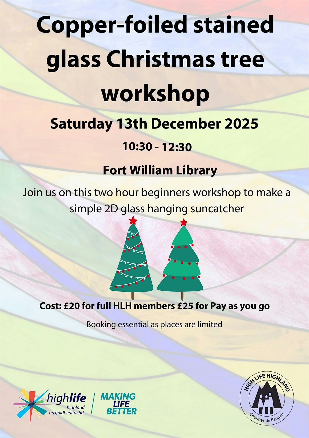 Copper-foiled stained glass Christmas tree workshop, 13 December | Event in Fort William | AllEvents