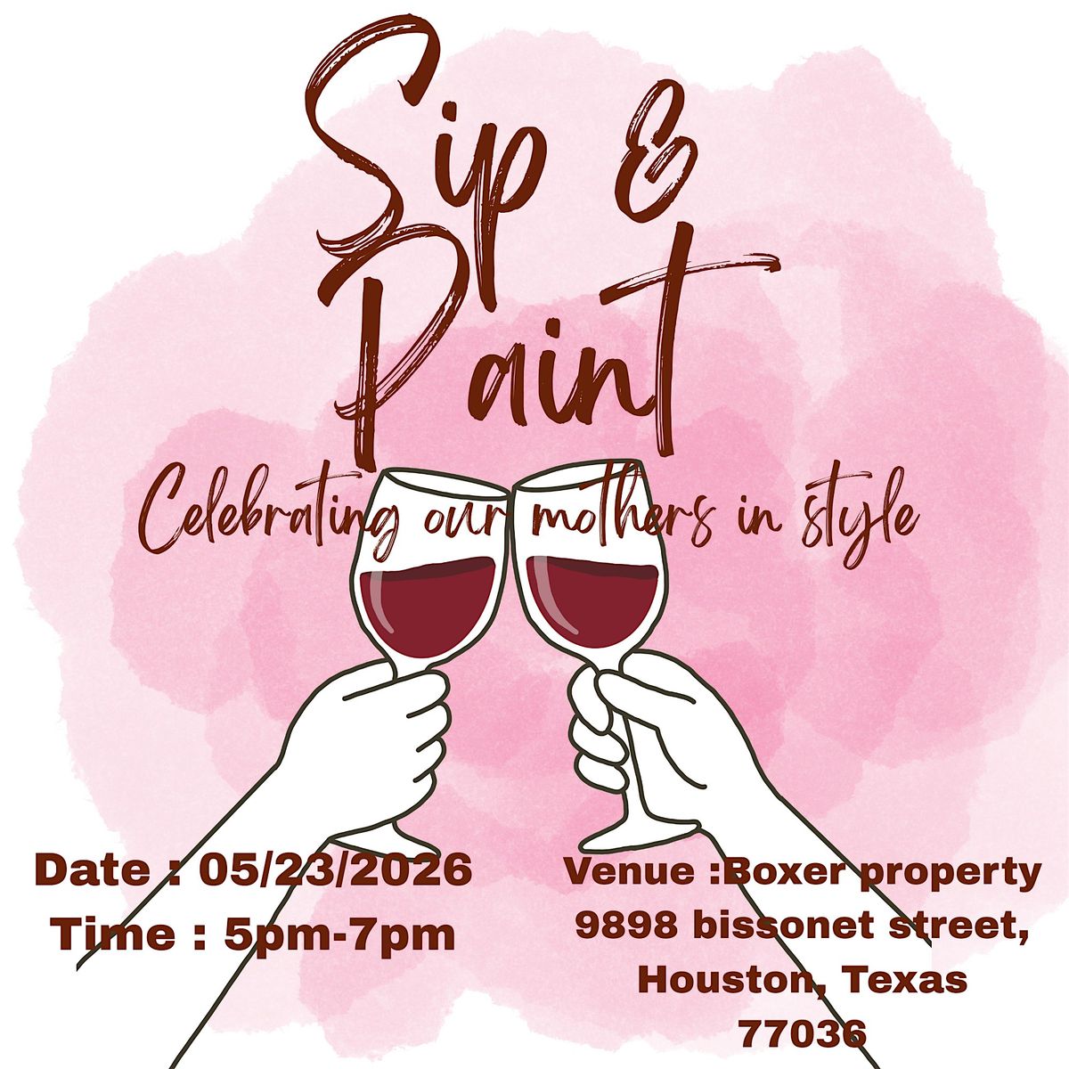 Sip ‘n’ Paint — 9898 Bissonnet St