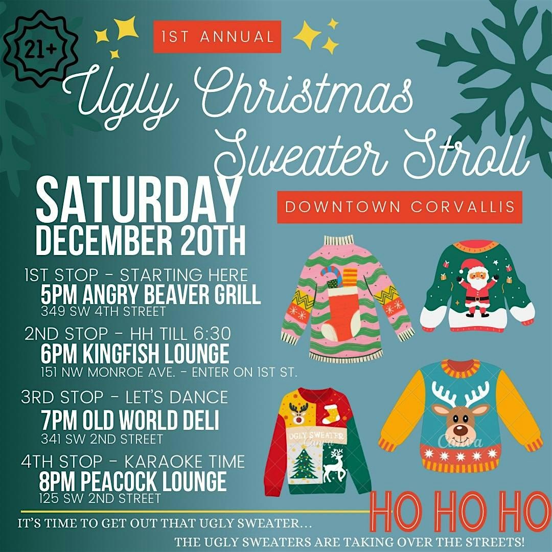 Ugly Christmas Sweater Stroll (Replacing the Santa Stroll from last year.), 20 December | Event in Corvallis
