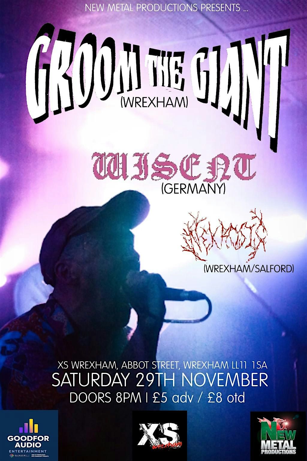 GROOM THE GIANT (Wrexham) | WISENT (Germany) | NEKROSIS (Wrexham) | Event in Wrexham | AllEvents