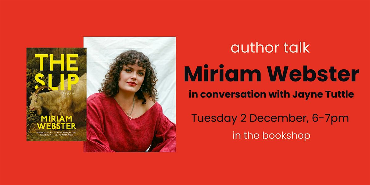 Miriam Webster in conversation at The Bookshop at Queenscliff, 2 December | Event in Queenscliff | AllEvents