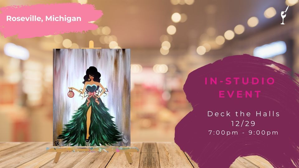 Deck the halls, Painting with a Twist (Roseville, MI), December 29 2023