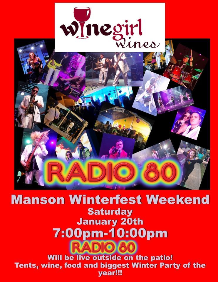 Radio 80 Back for Winterfest Weekend January 20th at Winegirl Wines in