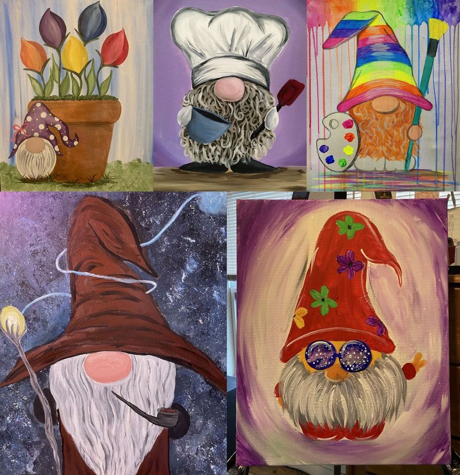 Little Brushes Summer Camp Hanging with my Gnomies!, Pinot's Palette