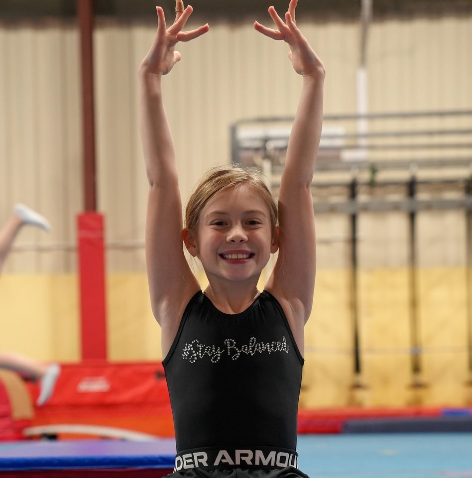 FRONT TUMBLING CLINIC, Balance Gymnastics & Wellness Center, White