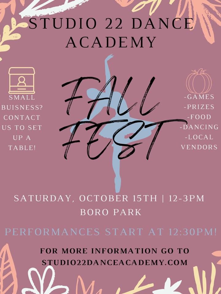 Studio 22 Dance Academy Fall Fest, Boro Park, Hummelstown, 15 October