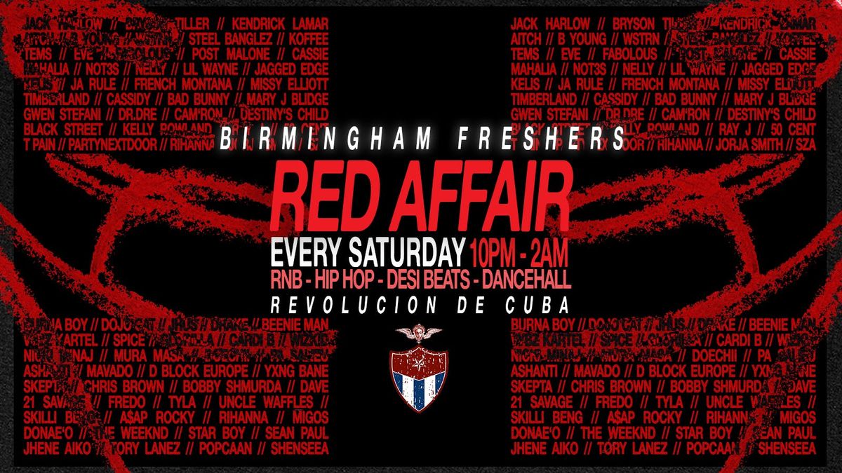 RED AFFAIR - Revolución de Cuba | RnB x HipHop x Desi Beats | 100x Ladies Free Guest List, 11 October | AllEvents