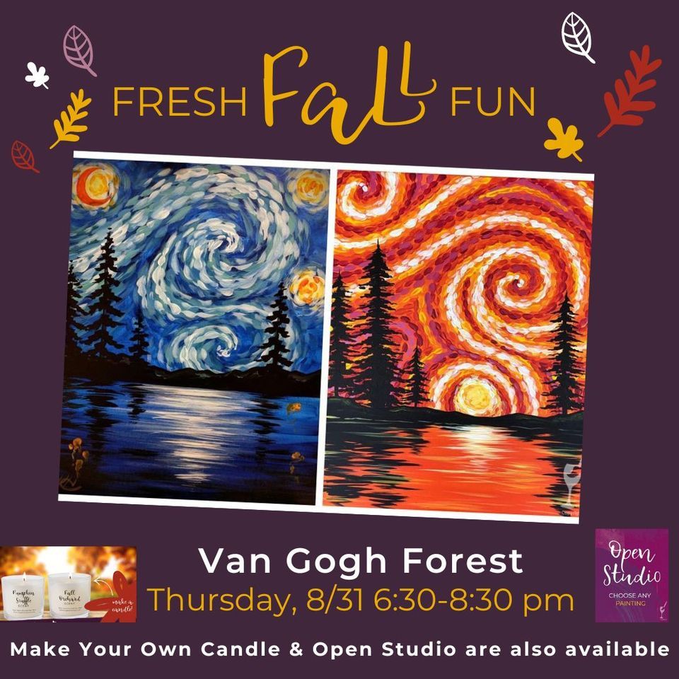 Van Gogh Forest Set or SingleDIY Scented Candles & Open Studio are
