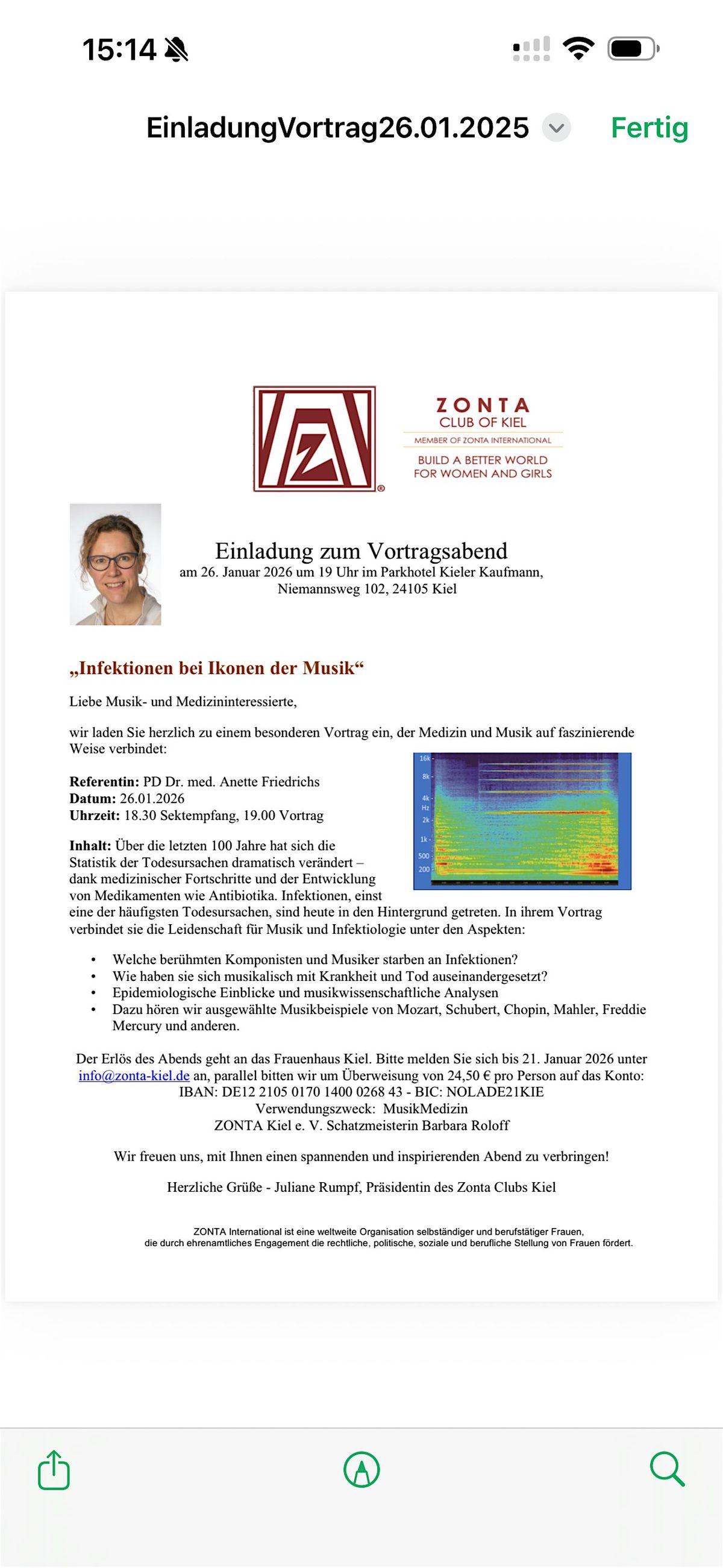 ZONTA Kiel e. V. Infektionen bei Ikonen der Musik