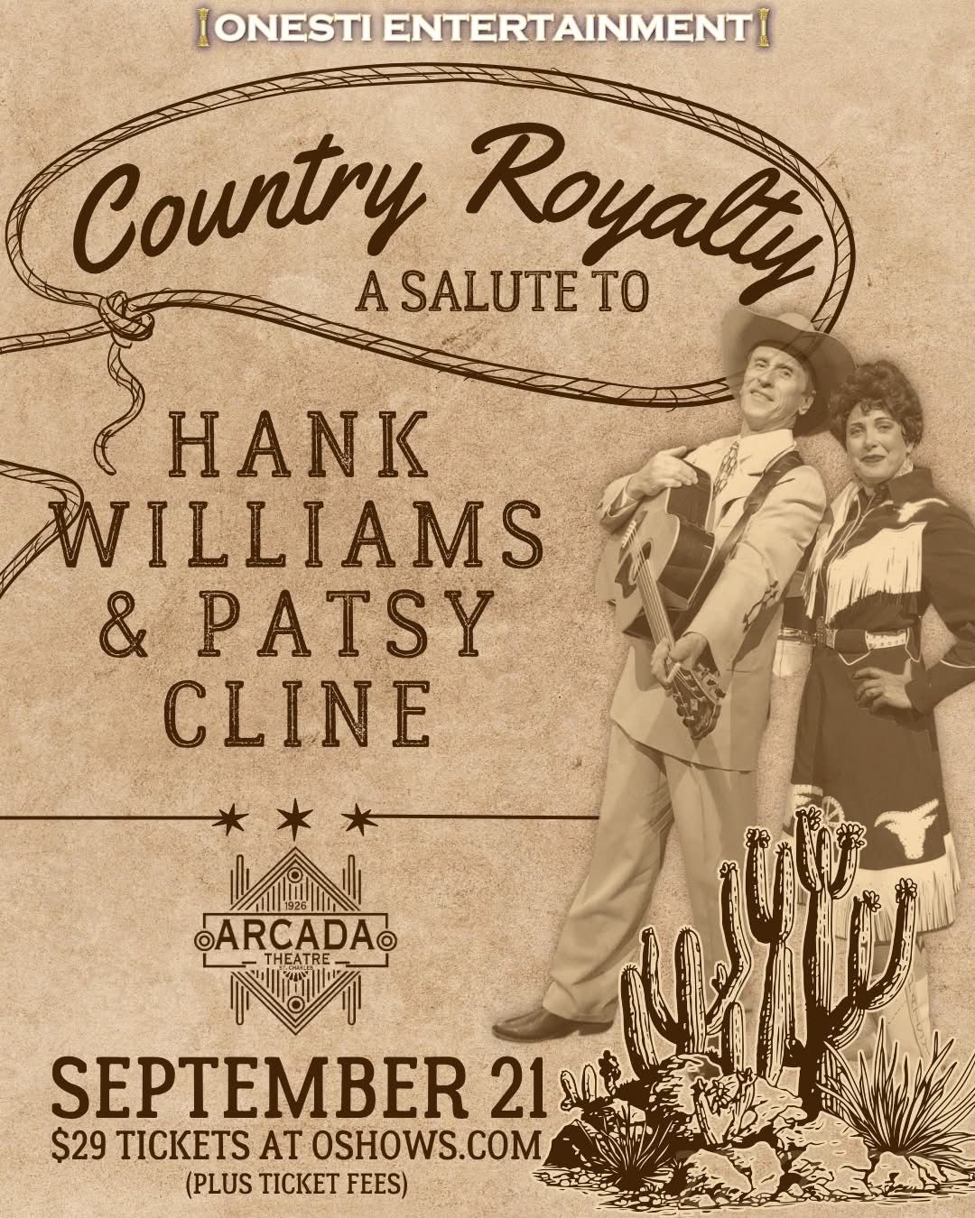 Country Royalty - A Salute to Hank Williams and Patsy Cline at The Grand Theatre, 18 September | Event in Frankfort