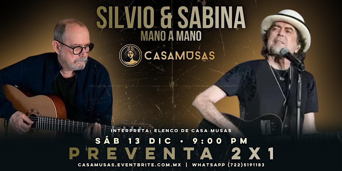 SILVIO & SABINA · Mano a mano, 13 December | Event in Toluca de Lerdo | AllEvents
