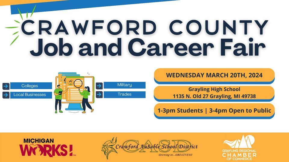 Crawford County Job and Career Fair, Grayling High School, March 20