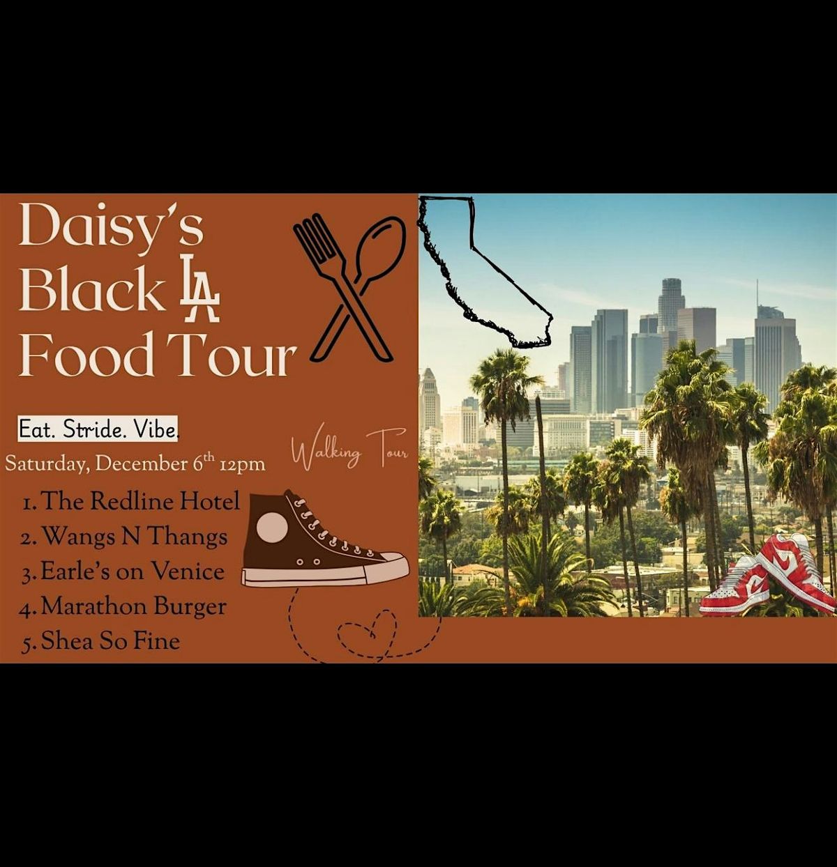 Black LA Food Tour - Venice Beach WALKING Tour, 6 December | Event in Los Angeles | AllEvents