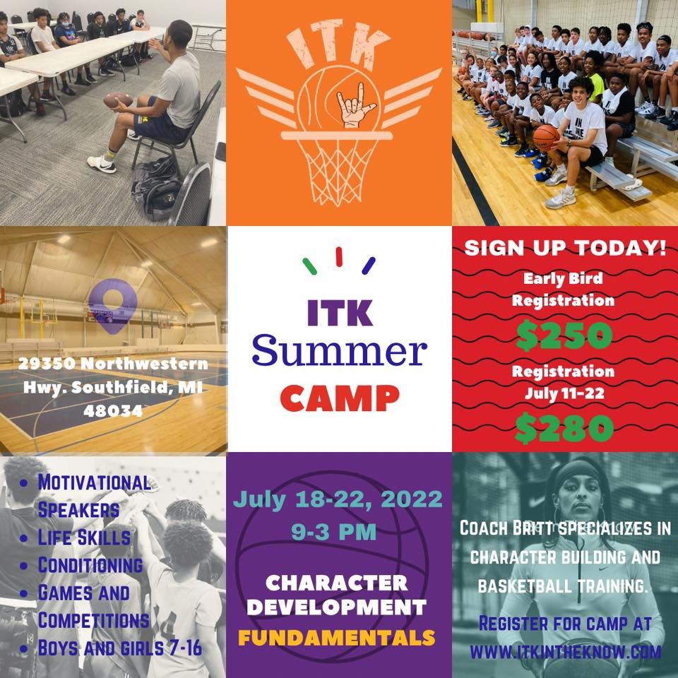 ITK SUMMER BASKETBALL CAMP, 29350 Northwestern Hwy, Southfield, MI