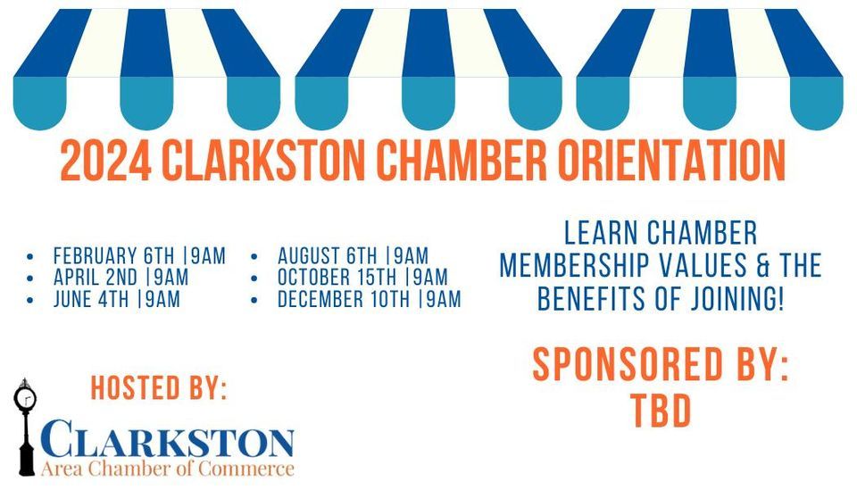 April New Member Orientation, Clarkston Area Chamber of Commerce, April